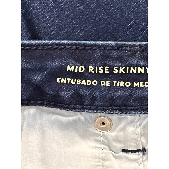 Universal Threads Dark Blue Cropped Jeans Red & White Stripe 16 NEW - Picture 9 of 16